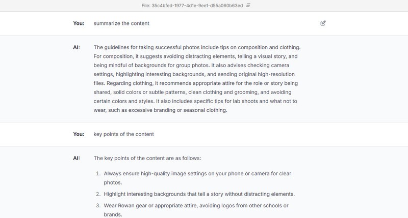 chat with document